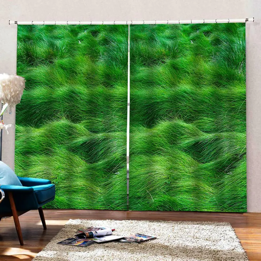 Фото оконные занавески s гостиная спальня Луг кухня для домашнего декора зеленые