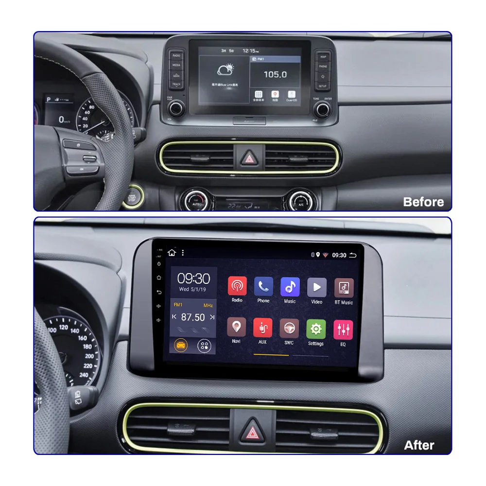 Автомагнитола для Hyundai ENCINO android 2 ГБ + 32 8 ядер 2018 2019 стерео система автомобильный