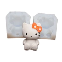 3d cute kitten silicone mold fondant candle resin aroma stone ornaments mold for pastry cup cake decorating kitchen accessories