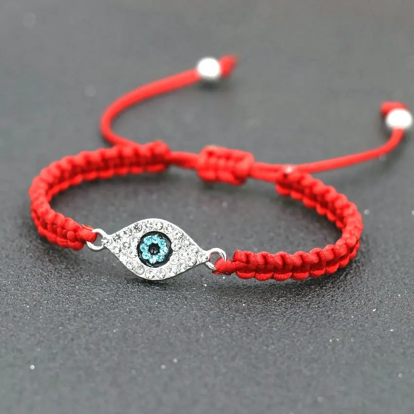 Очарование Для женщин браслет Злейшего Глаза красная веревочная нить сердце