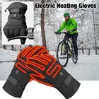 Перчатки с электроподогревом и зарядкой от USB, 3,7 в, перезаряжаемая грелка для рук, зимние мотоциклетные перчатки, перчатки с подогревом для улицы, перчатки для катания на лыжах и велосипеде