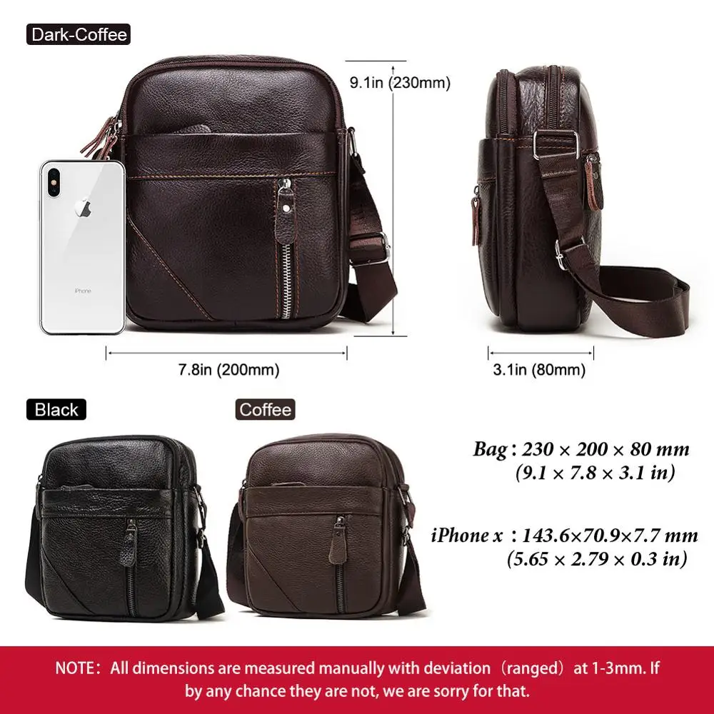 Сумка-мессенджер мужская из натуральной кожи маленький саквояж на плечо деловая