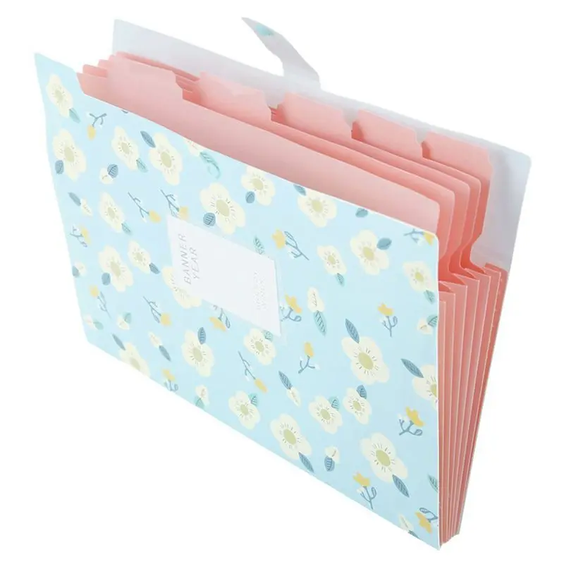 Skydue цветочный Печатный аккордеон папка для документов расширяющийся органайзер