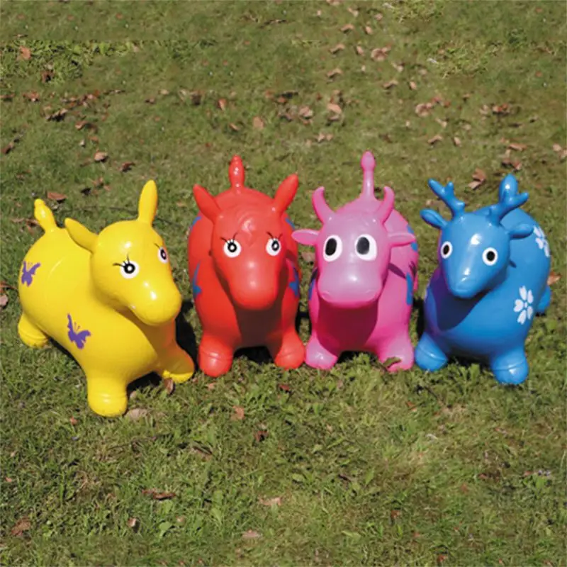 

Inflatable Jumping Horse Inpany Bouncy Horse Hopper Bouncing Animal Ride Toys with Pump for Kids Toddlers