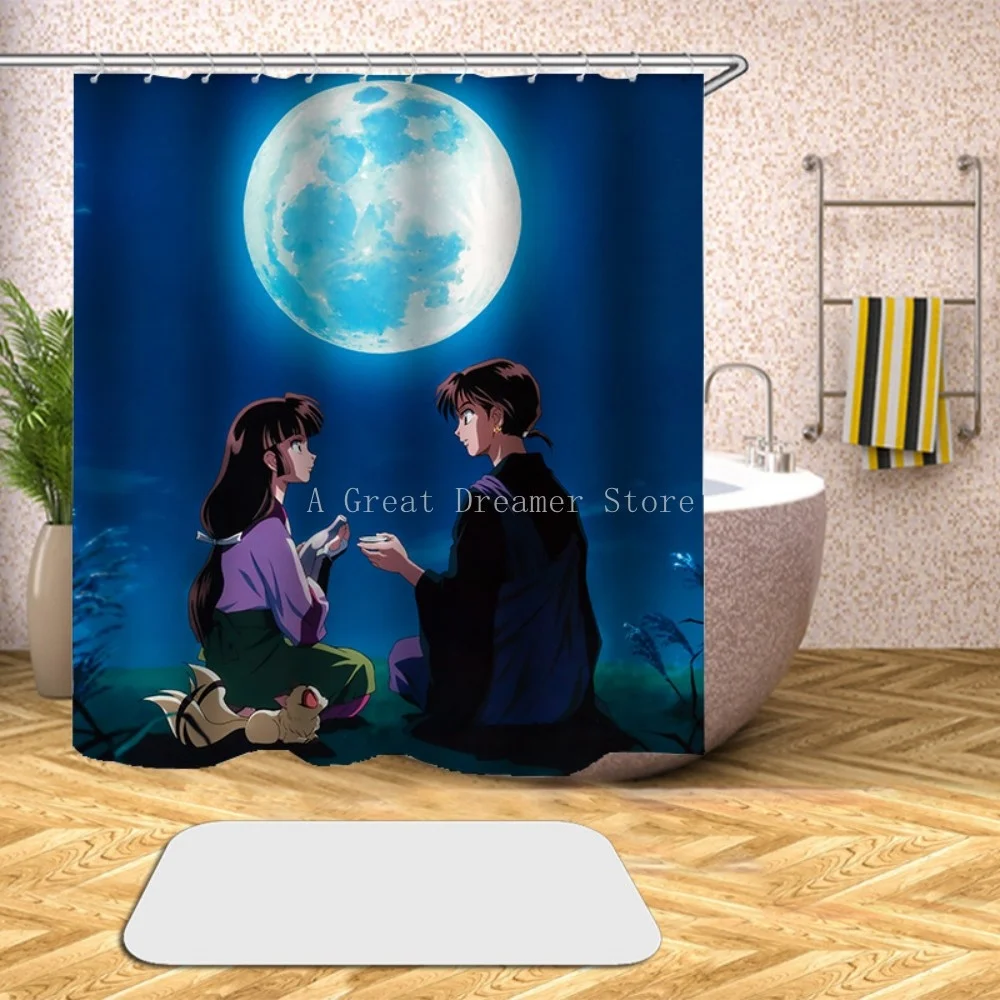 

Custom High Quality Japanese Anime Inuyasha Shower Curtain Waterproof Bathroom Polyester Fabric Bathroom Curtain