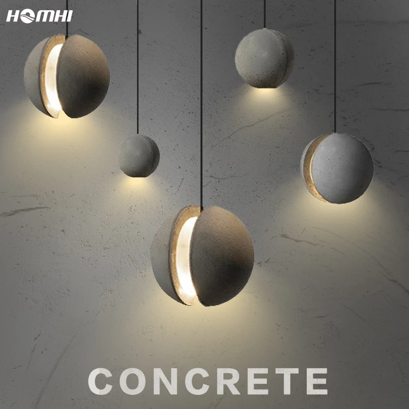 

Concrete Hanglampen Living Room Decoration Muebles De Comedor Vintage Nordic Lamp Interior Design Home Deco Cement Stone HPD-019