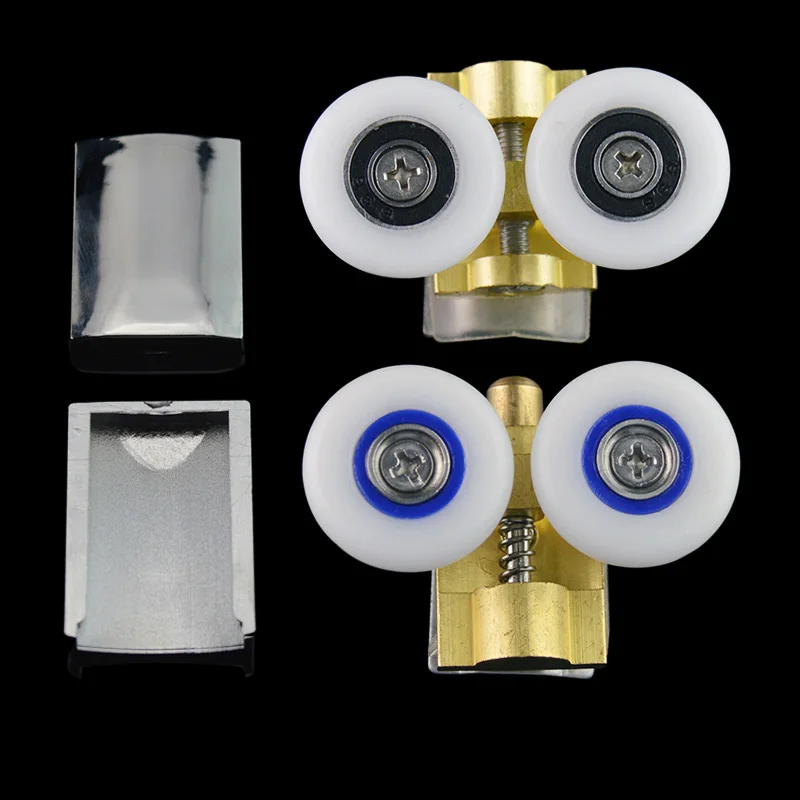 2 шт двойное дно цинковый сплав ползунок Дверь ролика Runner колеса Диаметр 26 мм