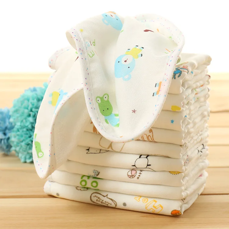 Горячая Распродажа моющий марлевый платок с принтом детское полотенце для лица