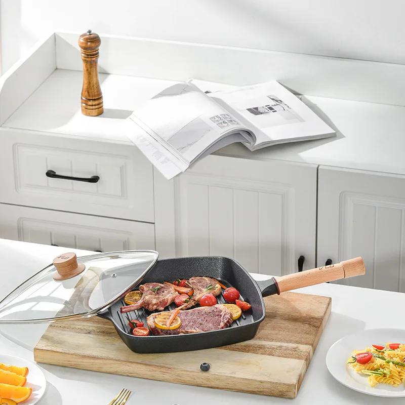 Каменная вок Maifan антипригарная сковорода индукционная плита без дыма газовая