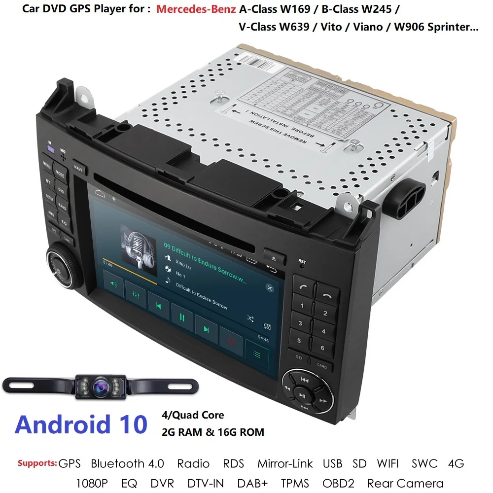 Android 10 для Benz B200 A класс W169 Viano Vito w639 Sprinter W906 многофункциональное автомобильное