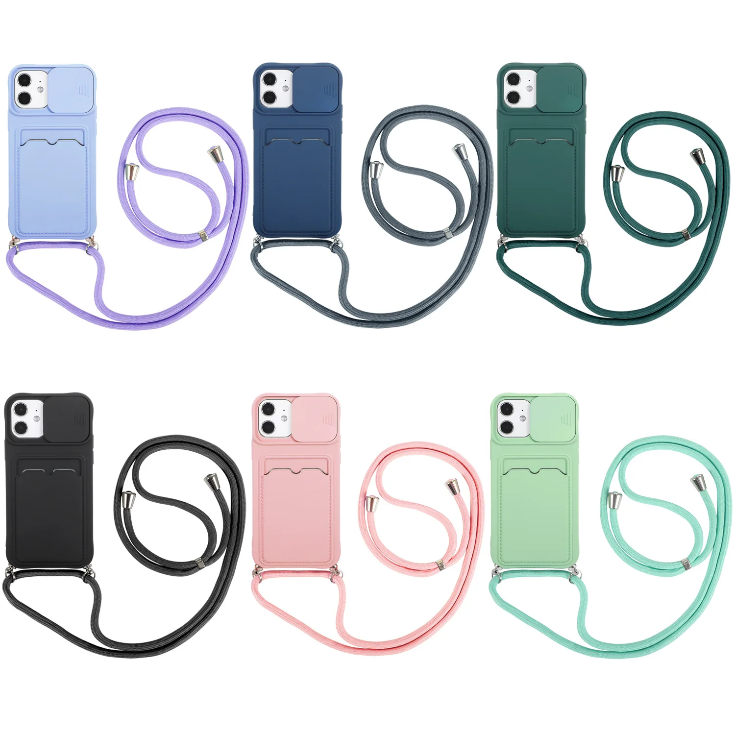 

Woven Fabric Rope Cord Case For iphone 11 12 Xs Pro Max Mini Necklace For iPhone 7 8 Plus X XR SE 2020