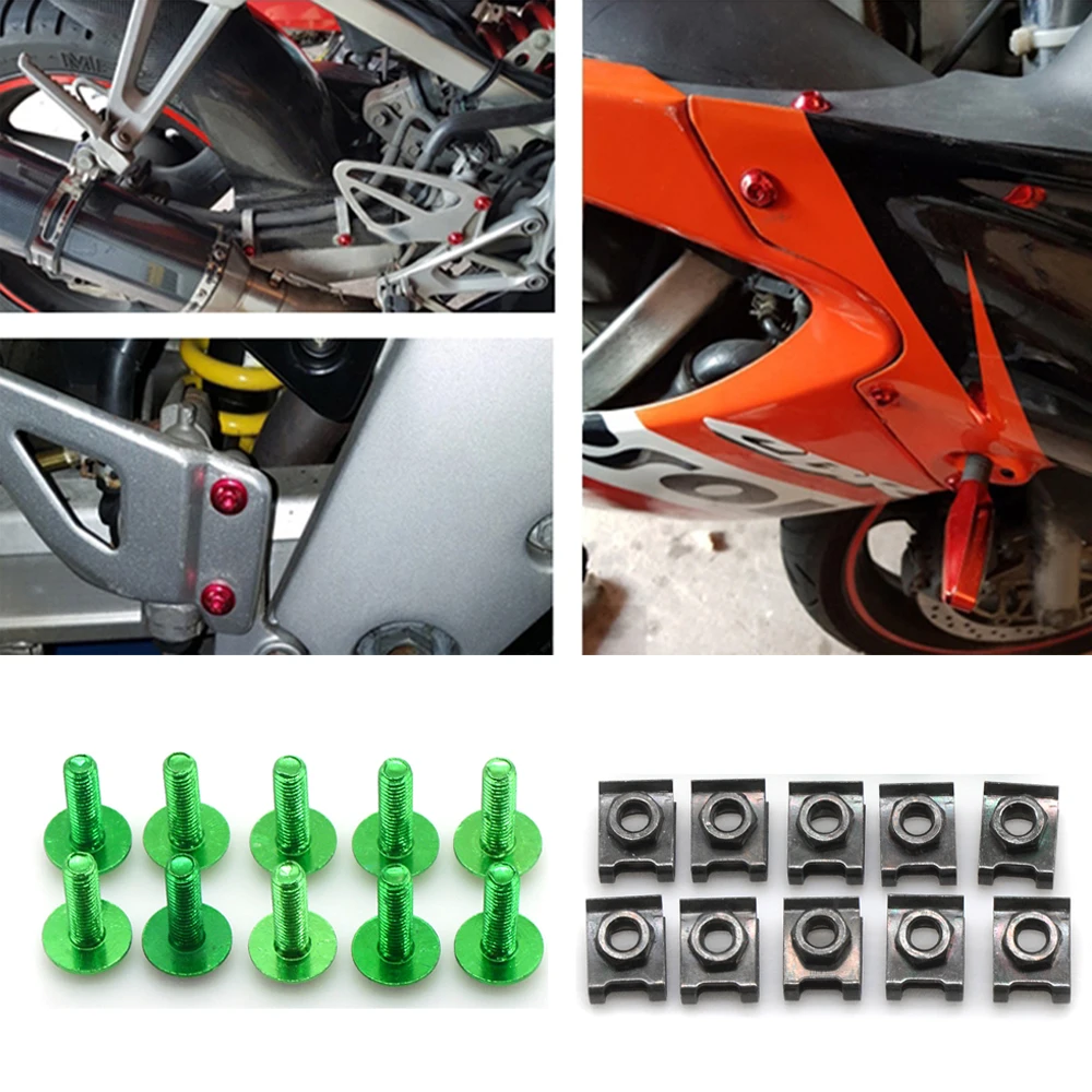 Винтовые крепежные зажимы для мотоциклов с ЧПУ 6 мм пружинные болты Кавасаки ZX7R