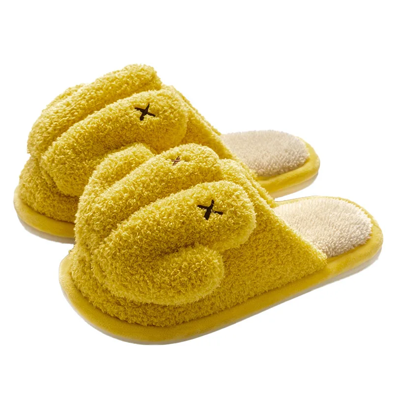 

Warm Plush Indoor Non-slip Men Women Soft Shoes Floor Slippers Cotton Home Shoes Winter Women Slippers Couples Lovers Wool