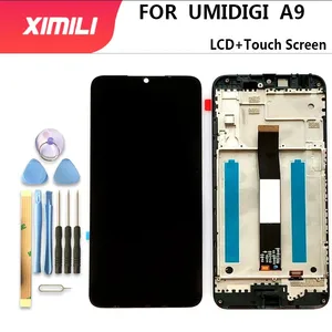 6 53original umidigi a9 lcd displaytouch screen digitizer 100 tested lcd screen glass panel for umidigi a9 phone replacement free global shipping