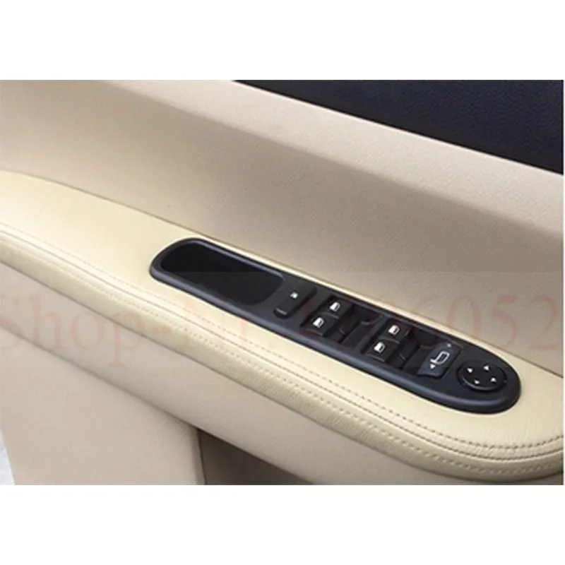 Для peugeot 307 2004 2005 2006 2007 2008 2009 2010 2011 2012 2013 4 шт. двери автомобиля подлокотник Панель чехол из кожи на основе микроволокна с отделкой - Название цвета: beige
