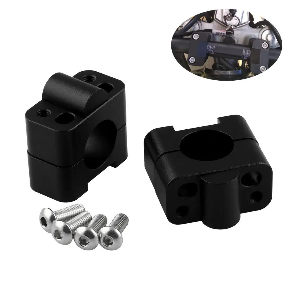 2шт 22 мм 28 внедорожный мотоцикл зажим с адаптером черный руль из алюминиевого