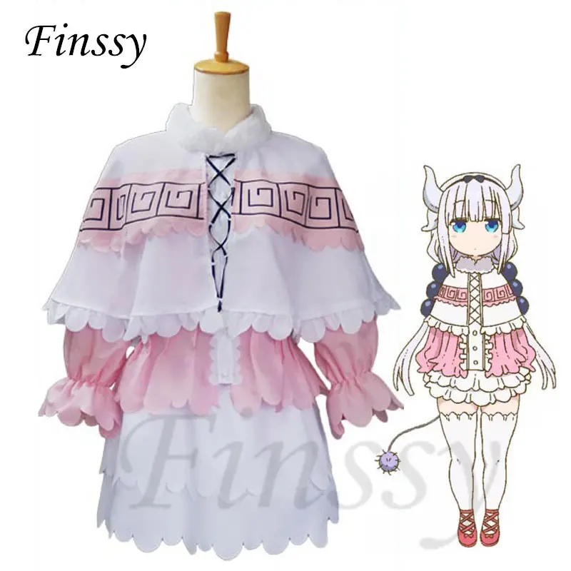 Косплей-костюм для женщин Miss Kobayashi's Dragon Maid Kanna Kamui униформа без горничной Kobayashi san