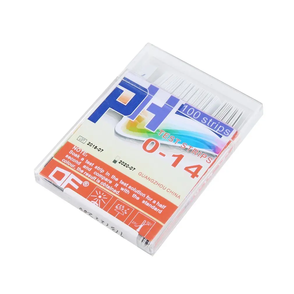 

100 Strips 0-14 PH 4 Color Test Paper Alkaline Acid Indicator Meter Roll For Water Urine Saliva Soil Litmus Testing Measuring