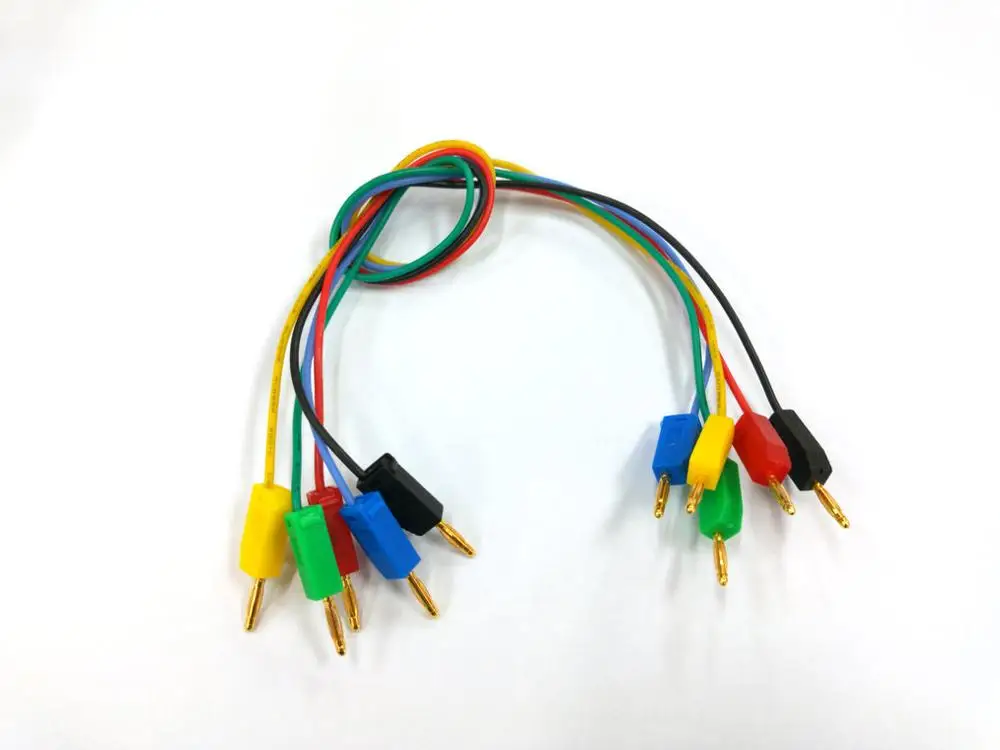 

50 шт. позолоченный 2 мм банановый штекер к 2 мм штекерному кабелю для тестового кабеля