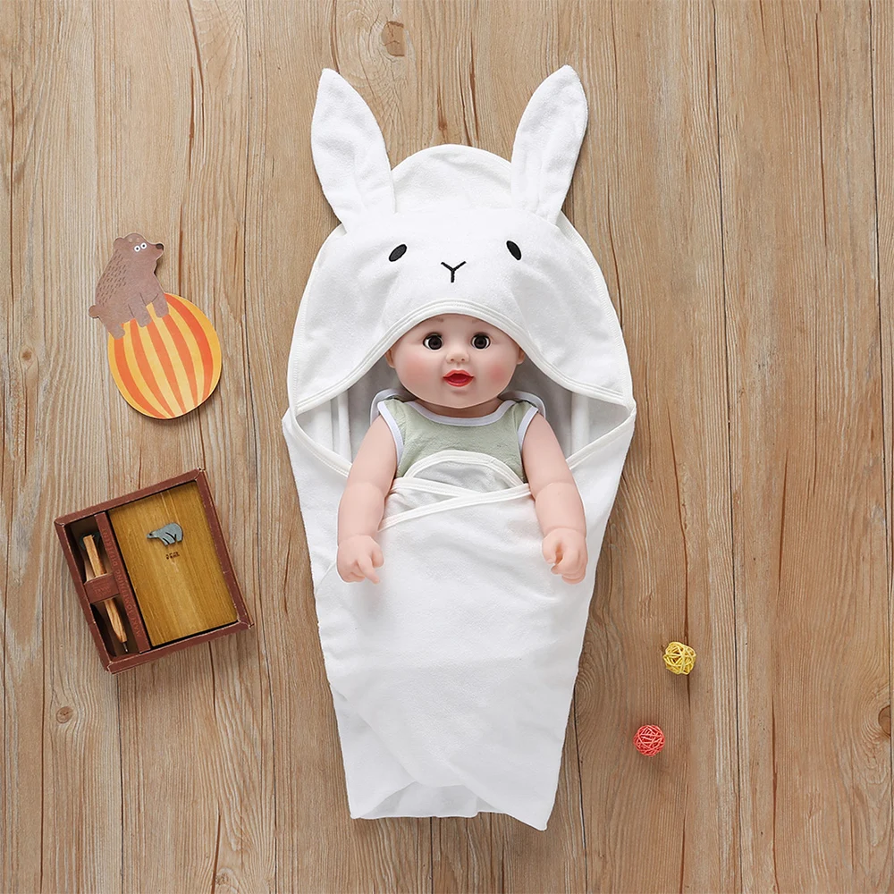 Style1 beige CALOFE/Детские спальные мешки; Зимние теплые детские коляски; Infantil; пеленка для пеленания; осенние вязаные конверты с кроликом для новорожденных 0-6 месяцев - Цвет: Style1 beige