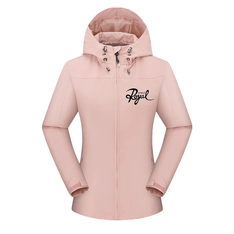 

Women Waterproof Jacket Coat Outdoor Hiking Long Hooded Raincoat Zip Pockets Windbreaker Plus Size Autumn Winter Coat Outerwear