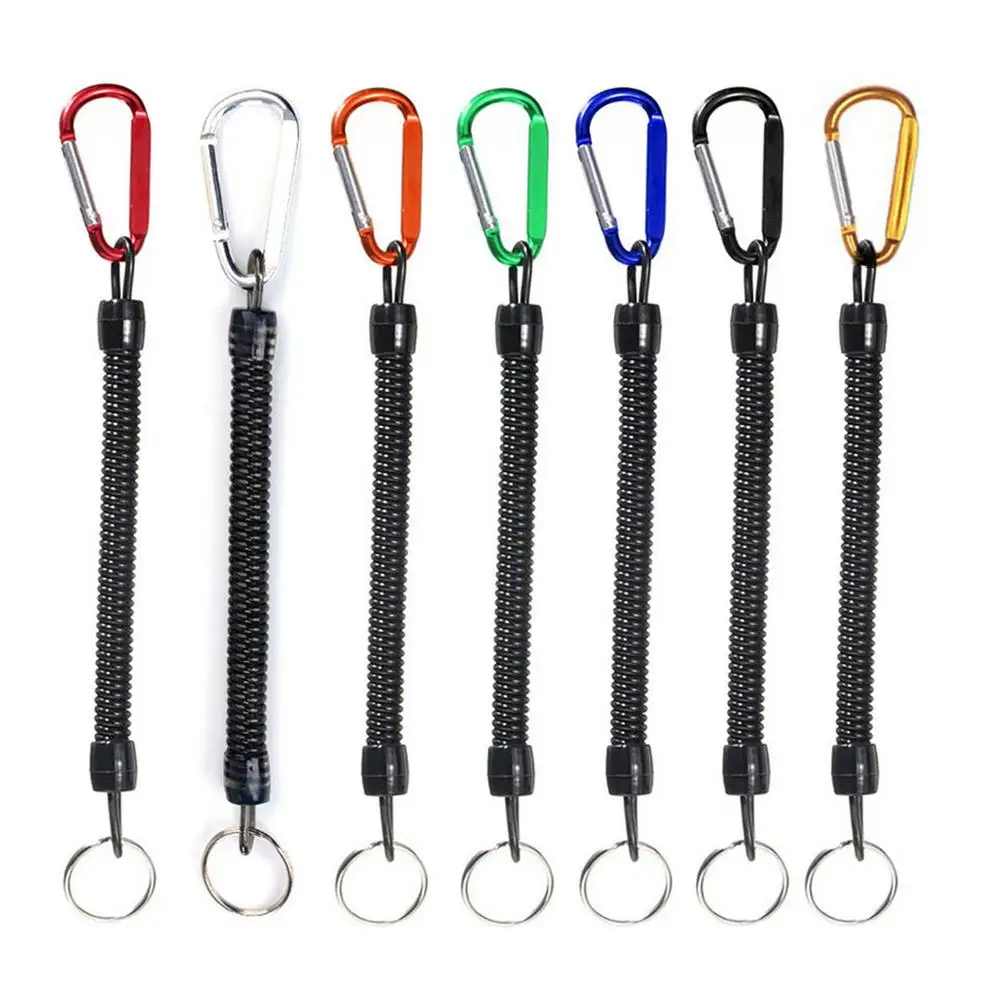 

Карабин для предотвращения потери, 7 шт., веревка для подвешивания рыбы, 7 цветов