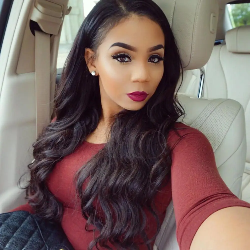 180% Плотность свободные волнистые человеческие волосы парики предварительно