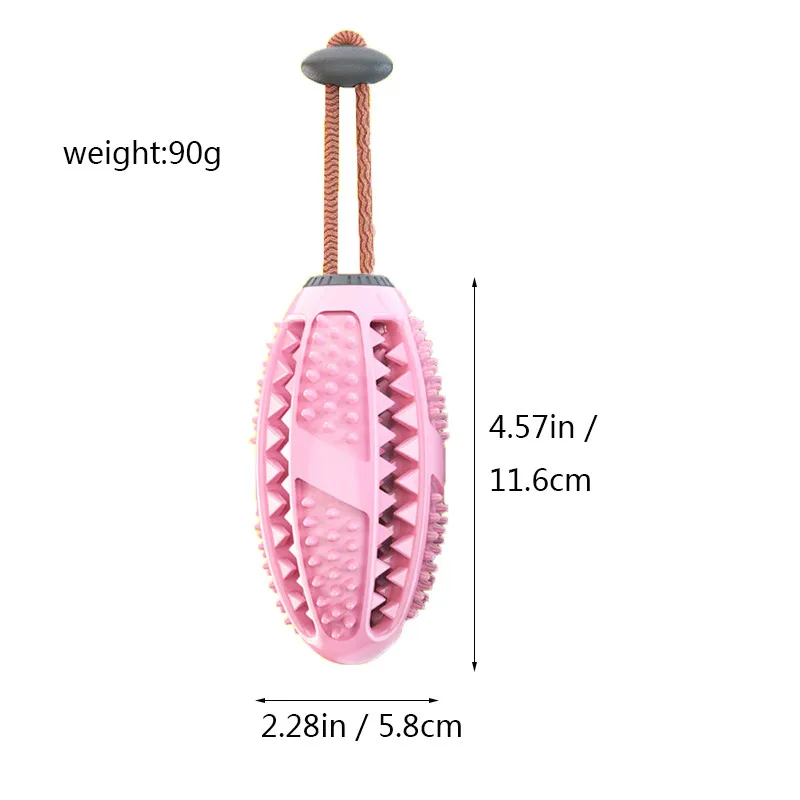 

Pet Dogs Tug Interactive Ball Toys Toys Bite Tooth Cleaning Toothbrush Food For Pet Chew