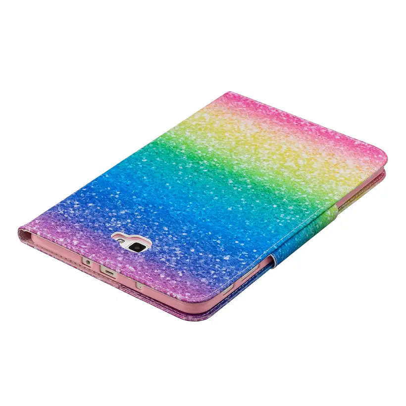 

SM-T580 Case Funda For Samsung Galaxy Tab A a6 10.1" 2016 T580 T585 SM-T585 Smart Cover Fashion Painted Stand Shell Capa +Gift