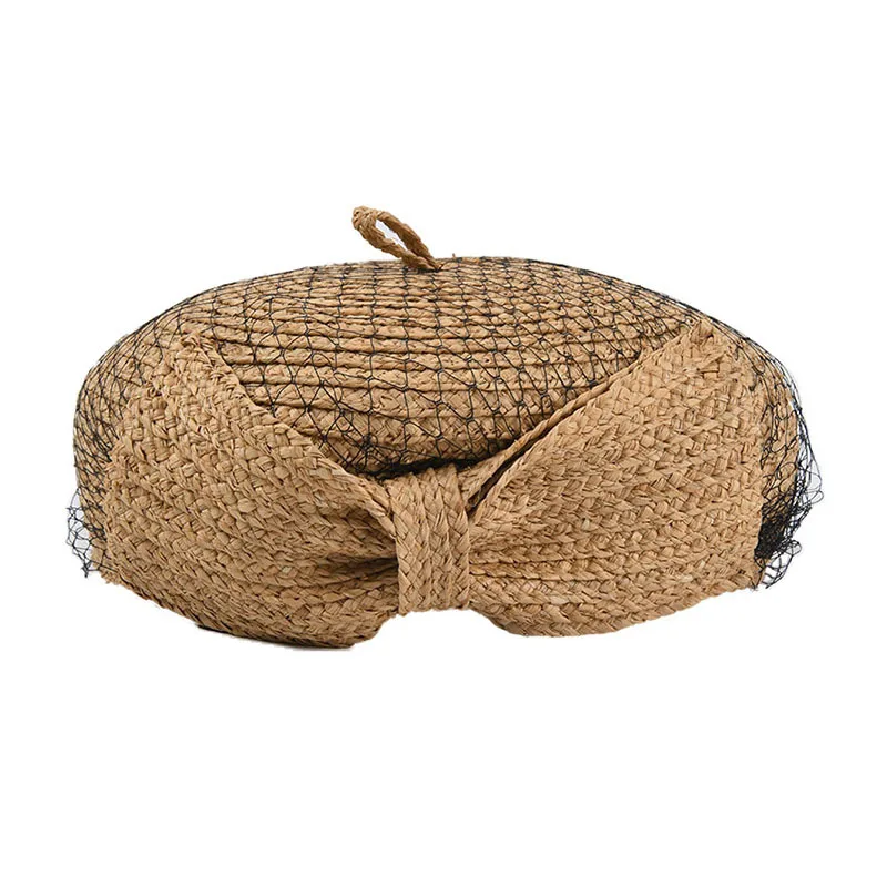 USPOP летние шляпы женские береты из рафии соломы берет сетчатой пряжи с большим