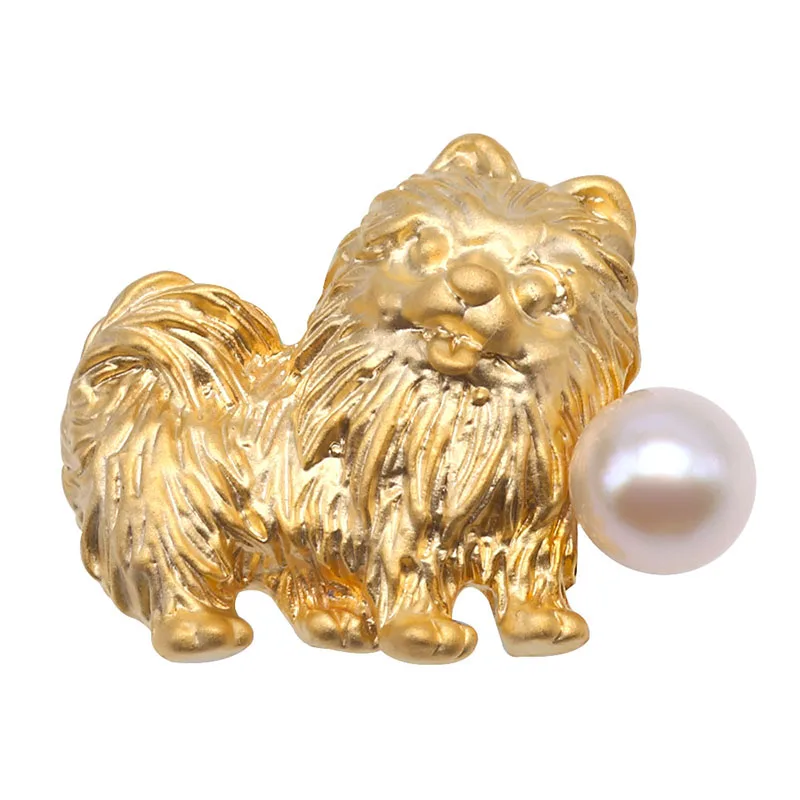4.5-5mm pearl JYX новая брошь с морскими жемчужинами 4,5-7 мм круглые Броши AKOYA жемчуг животные мини стили элегантный подарок для женщин - Цвет камня: 4.5-5mm pearl