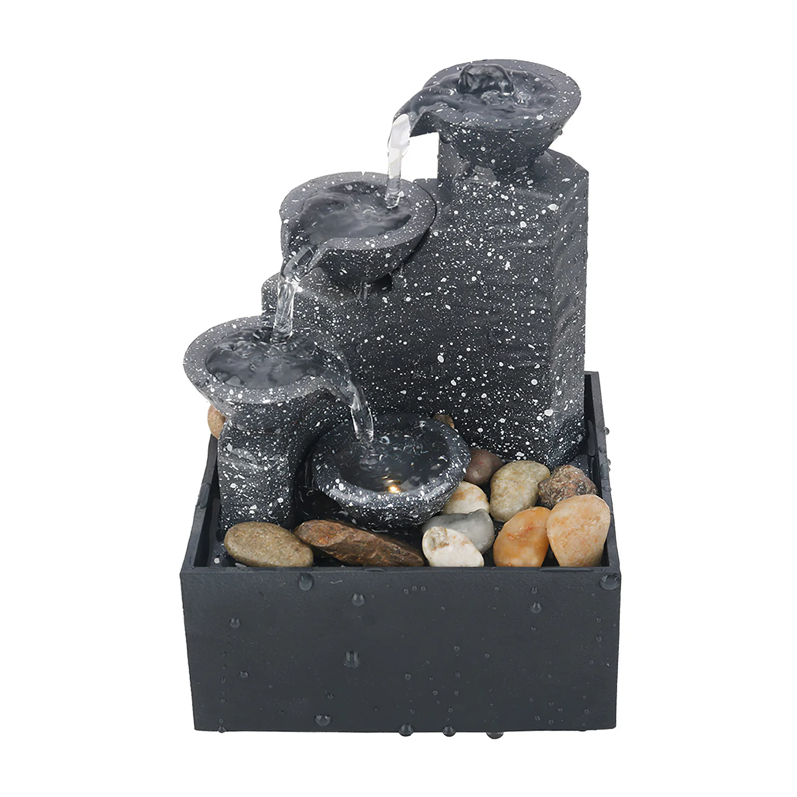 Gifts Desktop Water Fountain Portable Tabletop Waterfall Kit Soothing Relaxation Lucky Fengshui Home Decorations Zen Meditation | Дом и сад
