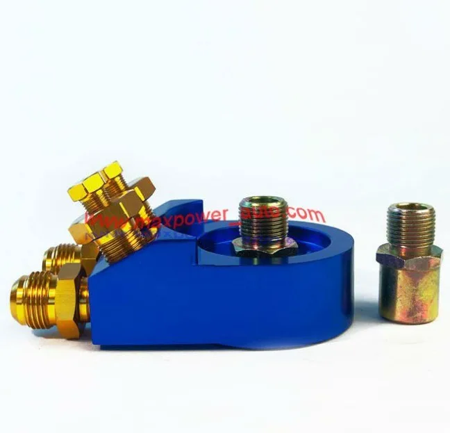 Универсальный Масляный фильтр с высоким потоком кулер сэндвич пластина резьбой