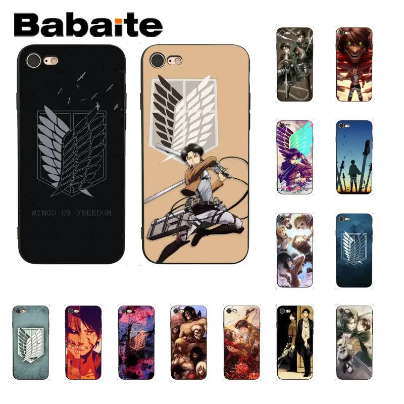 Babaite атака на Титанов аниме Япония черный мягкий чехол для телефона iPhone 8 7 6 6S Plus X XS MAX 5 5S SE XR 11 11pro 11promax