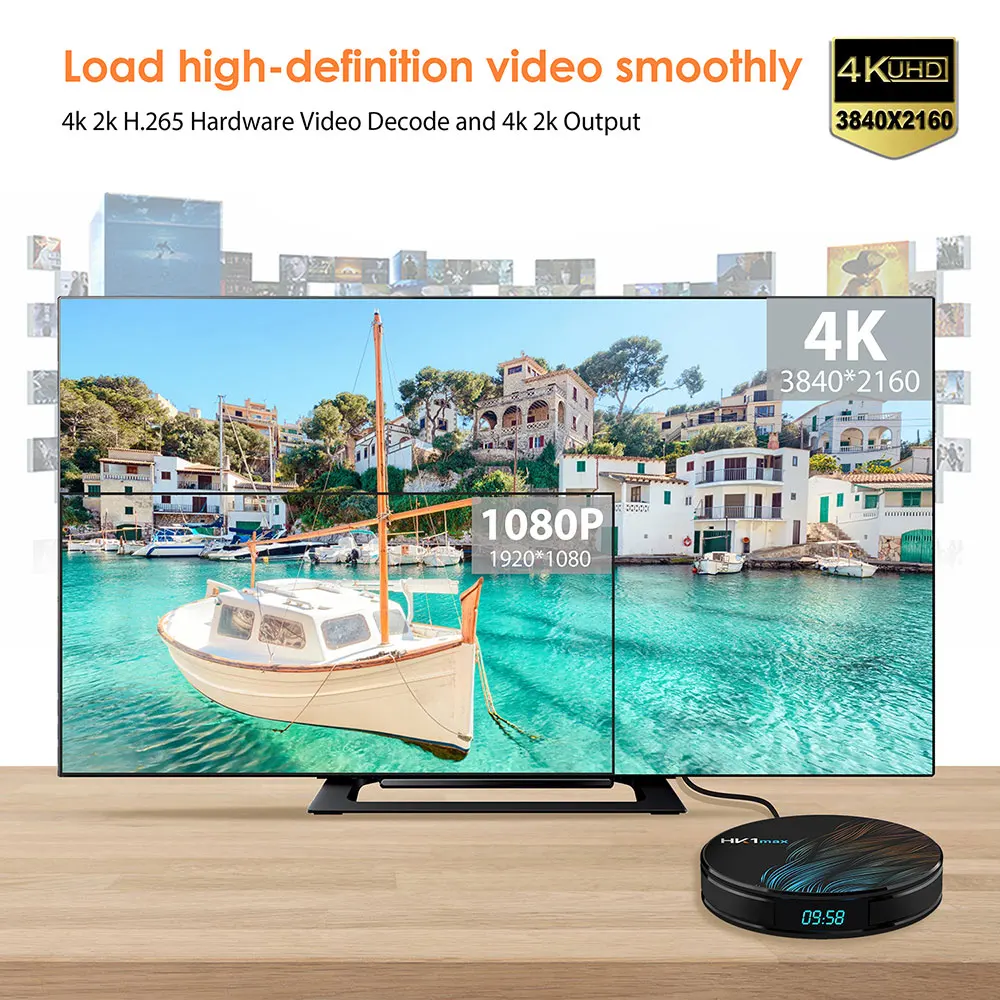 HK1 Max Smart tv Box Android 9 0 RK3318 4G 64G Rockchip 4K Wifi телеприставка медиаплеер 2GB16GB поддержка |