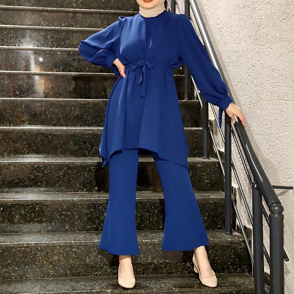 

Ramadan Eid Mubarak Abaya Dubai Turkey Hijab Muslim Sets Islam Clothing Abayas for Women Musulman Ensembles De Mode Kaftan