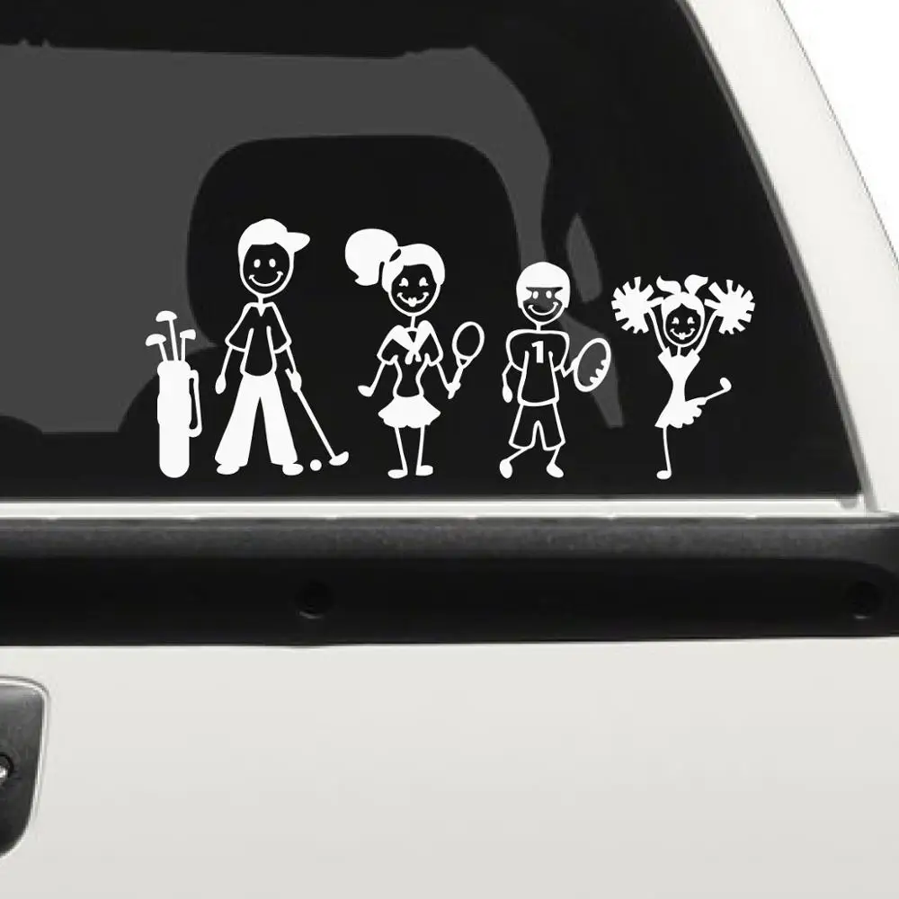 Спортивный семейный автомобиль наклейка дружественной семья делать физические