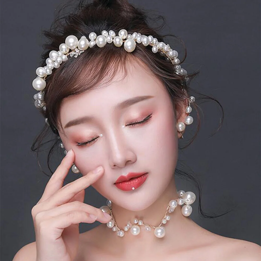 Золотая повязка на голову для невесты головной убор лоза волос невест аксессуары