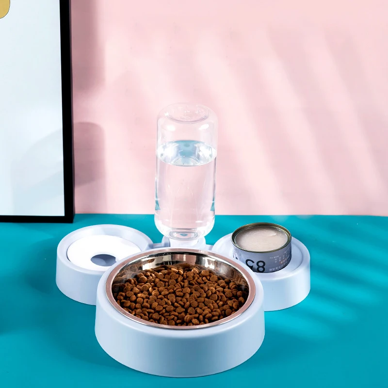 

Non-Slip Cat Bowl Automatic Water Dispenser Pet Feeder Cat Food Bowl for Dog Kitten Feeding Drinking Container Pets Accessories