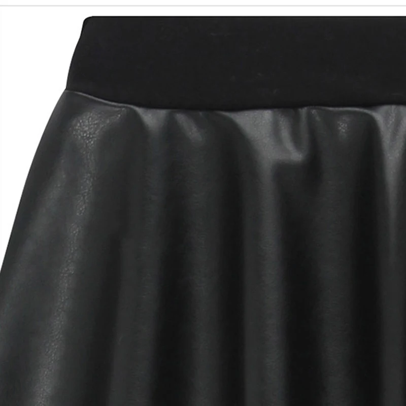 

Autumn Women Leggings Skirt High Waist Elasticity Slimming Faux Leather Solid Color Ladies Skirtpants Fashion Ladies Leggings