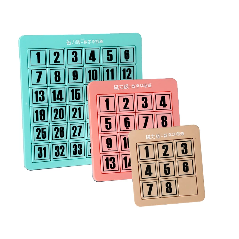 Детская игрушка Монтессори магнитная цифровая головоломка-слайд 6x6 цифры