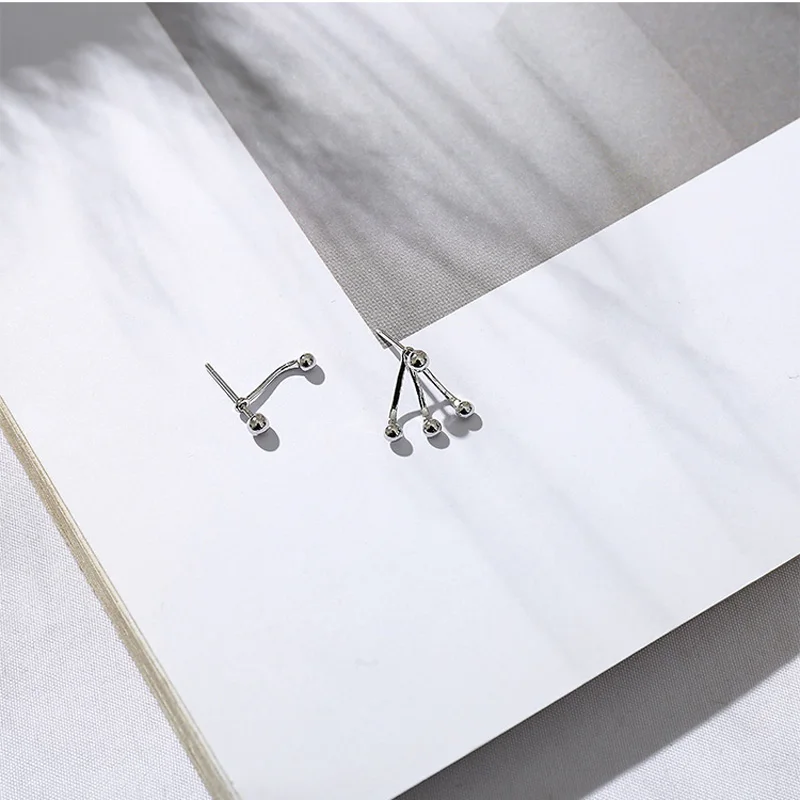 Женские серьги с бусинами WTLTC серьги-пусеты в горошек спереди и сзади из