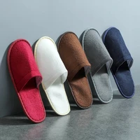 10 pairs disposable slippers men hotel travel slipper sanitary party home guest use men women unisex closed toe shoes 5 colors