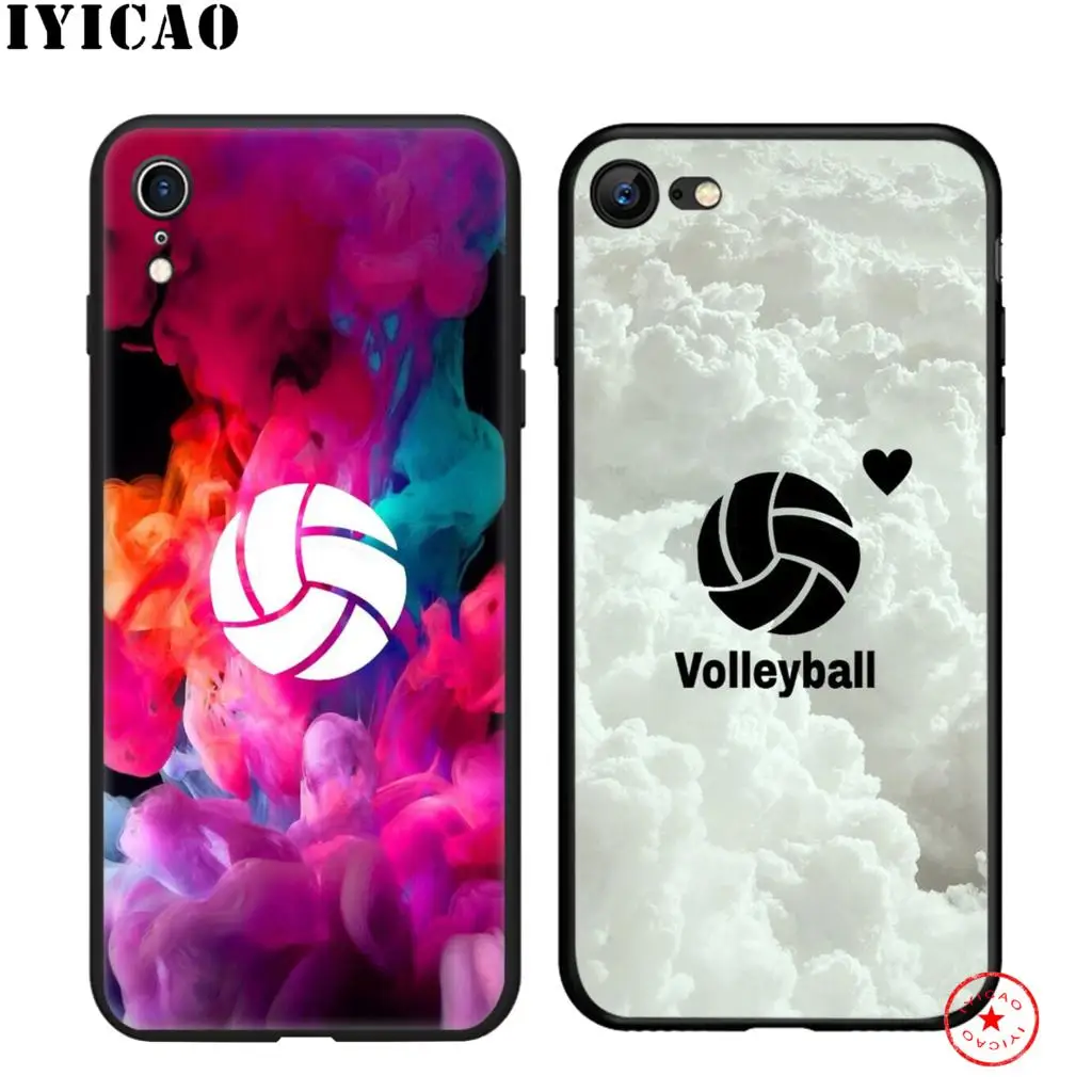IYICAO Волейбольный мяч для игры в волейбол мягкий черный силиконовый чехол iPhone 11 Pro