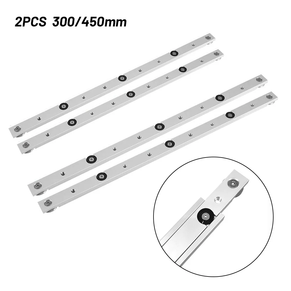 

2pcs T Track Miter Slot Slider Bar Aluminum Alloy For Wood Circular Saw Track General Push To Special Backer Limit Modification