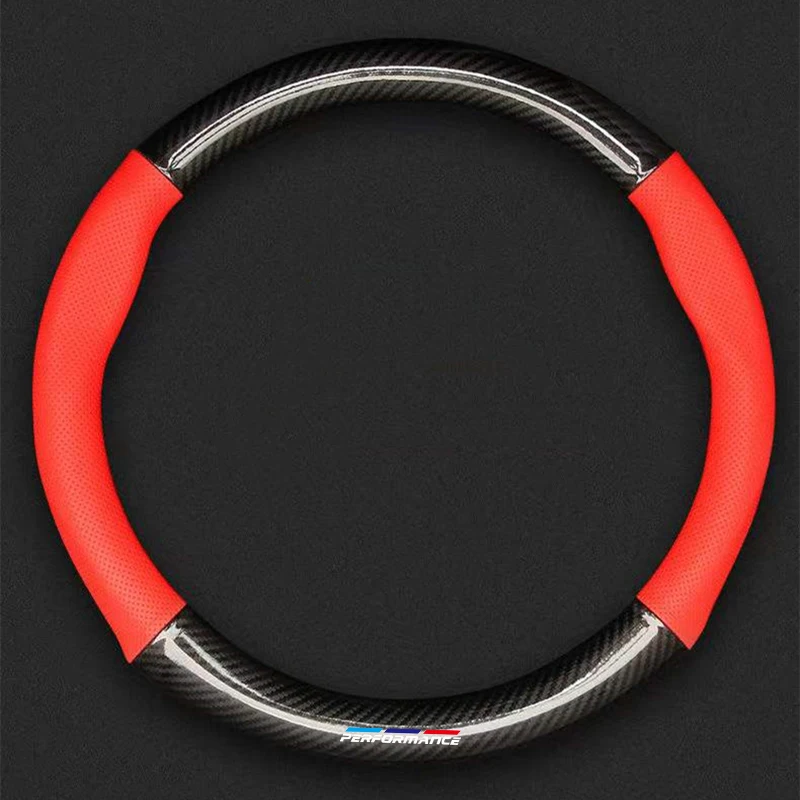 

For BMW E46 E34 E36 E39 Car Steering Wheel Cover Breathable Anti Slip PU Leather Steering Covers Suitable 38cm Auto Decoration