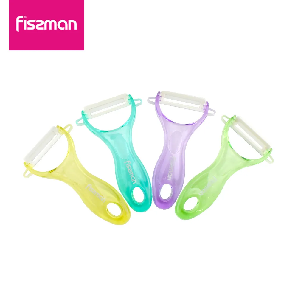 Fissman Керамическая овощечистка с прозрачной ручкой Овощечистка овощерезка фрукты