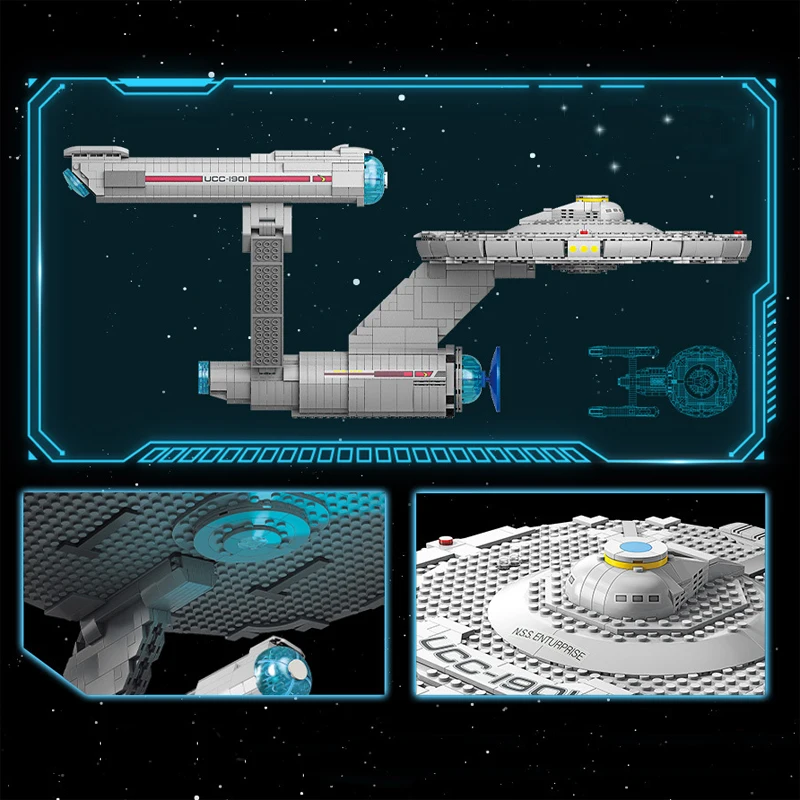 Строительные блоки MOC Technical Star-Treks космический корабль американское предприятие