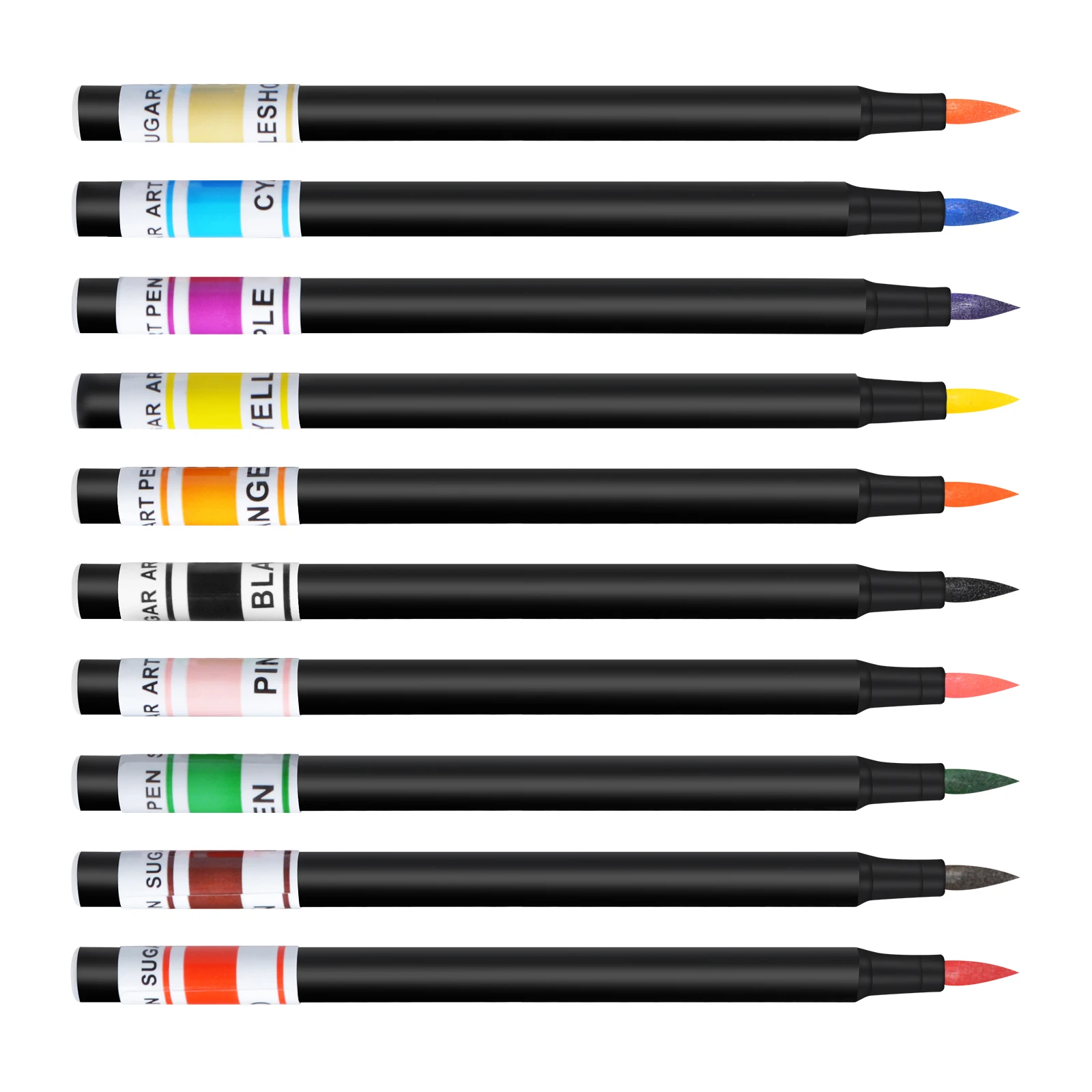 

10 Colors Edible Pigment Pen Brush Food Coloring Pen For Drawing Biscuits Fondant Cake Decorating DIY Draw Tools