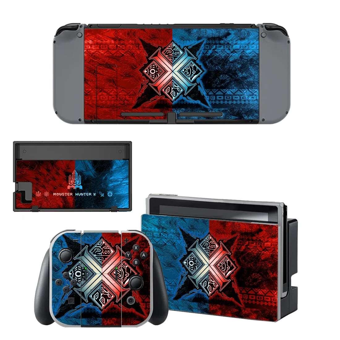 

Monster Hunter X Screen Protector Sticker Skin for Nintendo Switch NS Console Dock Charger Stand Holder Joycon Controller Skin